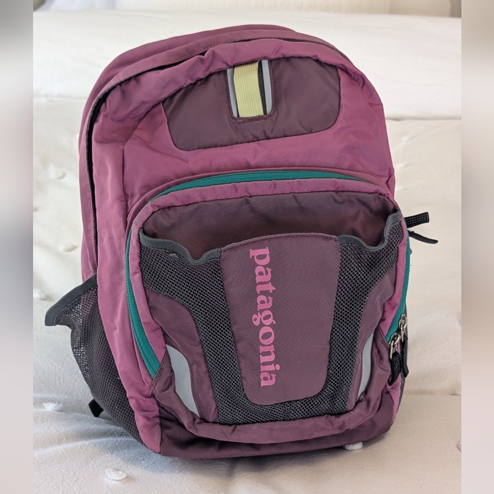Patagonia Purple Kids Backpack with Teal Accents
